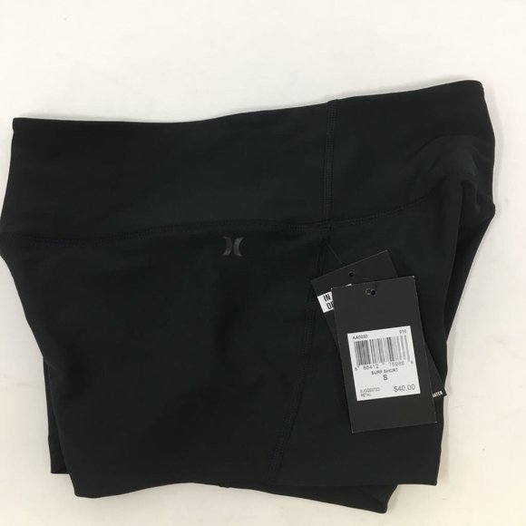 Hurley Womens Surf Swim Shorts Black Stretch Water Repellent Juniors XS New - Picture 2 of 5